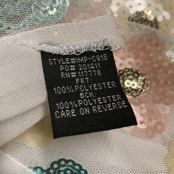 Love Stitch Sheer Sequined Floral Tank Size - Picture 7 of 7